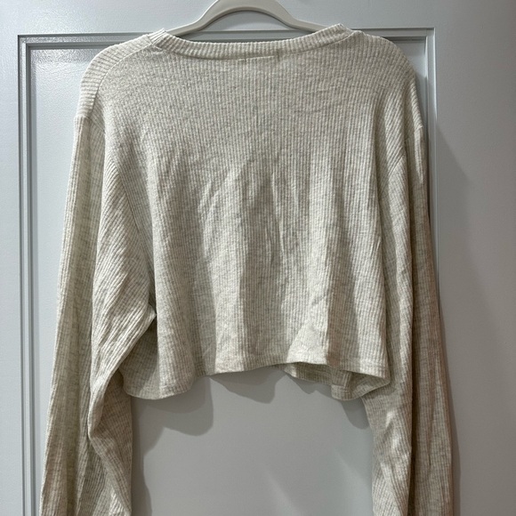 Cropped Cozy Cream Sweater, Size S - Picture 2 of 3